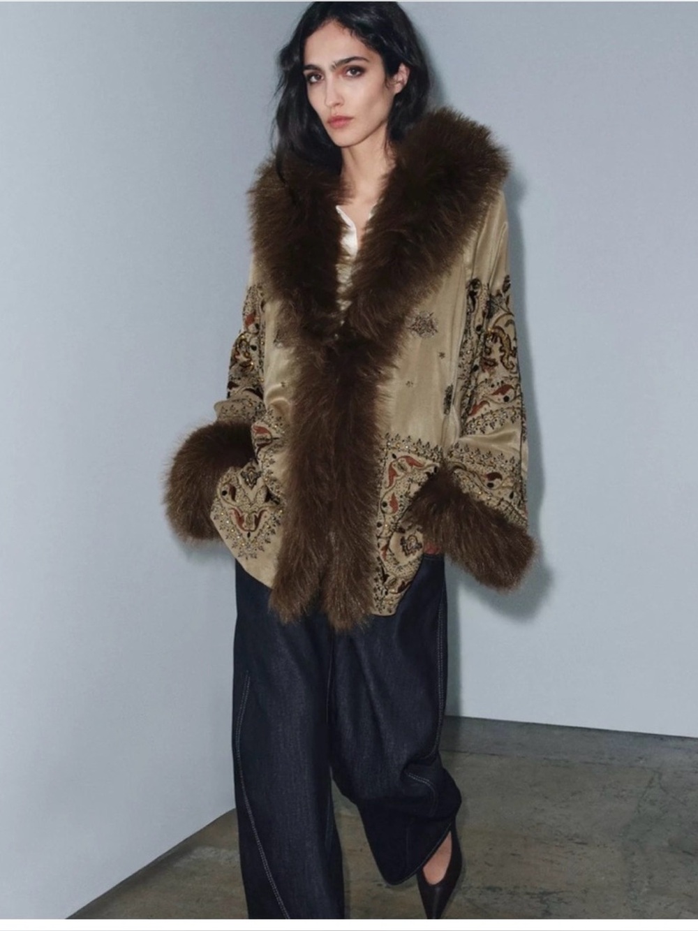 ZARA ZW COLLECTION LIMITED EDITION EMBROIDERED KIMONO - sold out upon release